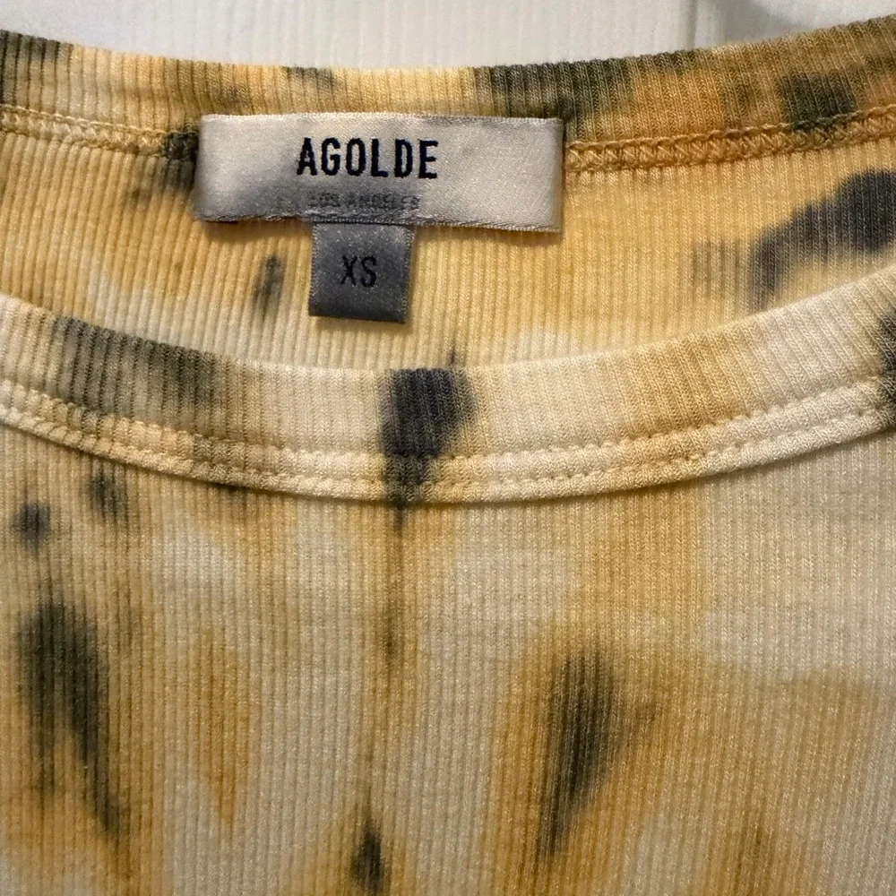 AgoldeYellow and Black Tie-Dye Women's Top - Picture 2 of 3
